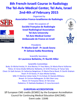 8th French-Israeli Course in Radiology 2nd