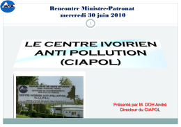Pr&eacute;sentation du CIAPOL