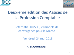 La convergence du référentiel comptable marocain vers les IFRS