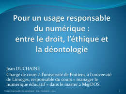 Pour un usage responsable du num&eacute;rique