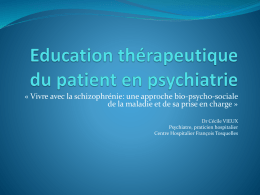 Education thérapeutique du patient en psychiatrie