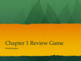 Chapter 1 Review Game - South Shore International College