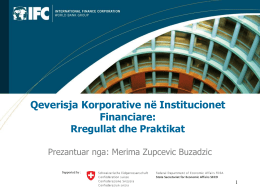 Projekti i IFC-së për qeverisjën korporative në Kosovë