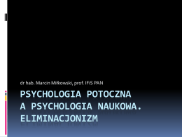 Psychologia potoczna a psychologia naukowa