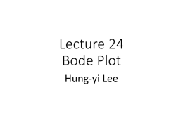 Lecture 24 Bode Plot