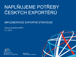 Implementace exportní strategie