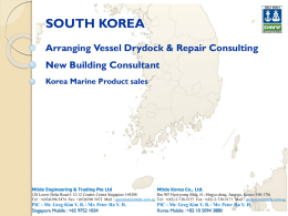 Repair/New Building Shipyard in Korea