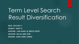 Term Level Search Result Diversification