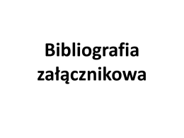 Bibliografia za**cznikowa