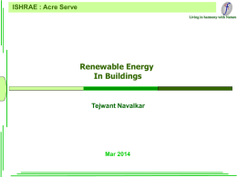 ISHRAE AcreServe : Renewable Energy