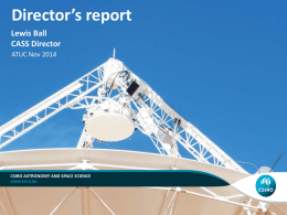 Director`s update - Australia Telescope National Facility