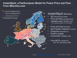 InstantSpot, a PanEuropean Model for Power Price