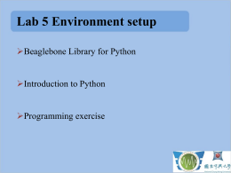 Beaglebone Library for Python