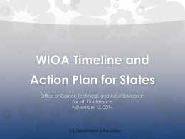 WIOA Key State Implementation PPT