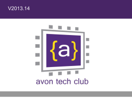 ppt - Avon High School Tech Crew