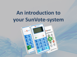 Introduction to your SunVote mentometer system