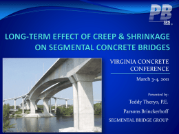 long-term effect of creep & shrinkage on segmental concrete bridges