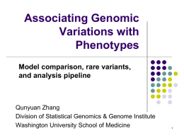 Associating Genomic Variations with Phenotypes