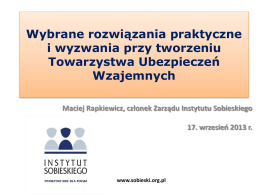 Rapkiewicz – TUW - Instytut Sobieskiego