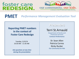 PMET webinar - Our Community. Our Kids.