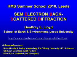 sem electron backscattered diffraction