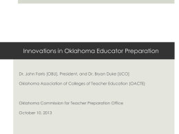 Presentation to OCTP: Innovative Practices in OK Educator