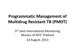 The 5th Joint Monitoring Mission of the NTP in Thailand - CAP-TB