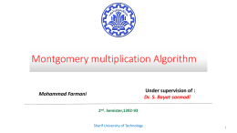 Montgomery multiplication Algorithm