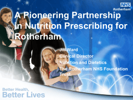 A Pioneering Partnership in Nutrition Prescribing for Rotherham (MS