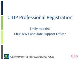 CILIP professional registration Emily Hopkins