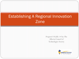 Establishing A Regional Innovation Zone