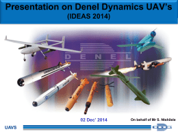 Presentation on Denel Dynamics UAV`s