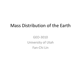Mass Distribution of the Earth - Fan-Chi Lin`s