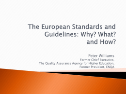 Why quality assurance?