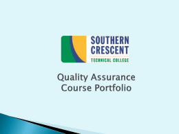 Quality Assurance: Online Course