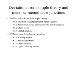 Deviations from simple theory and metal