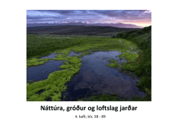 4. kafli - Náttúra, gróður og loftslag jarðar