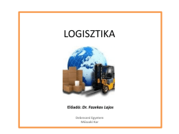 ellátási (beszerzési) logisztika - DE Műszaki Kar