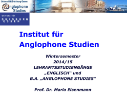 Einführung für Erstsemester - Universität Duisburg