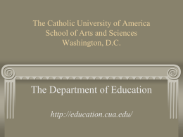 Odyssey Day - Education - The Catholic University of America