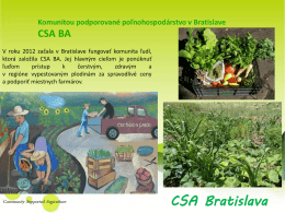 Community-supported Agriculture