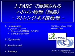 J-PARC で展開されるハドロン物理（理論）