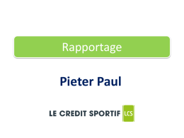 Presentatie rapportage - Le Credit Sportif Kassa Coach
