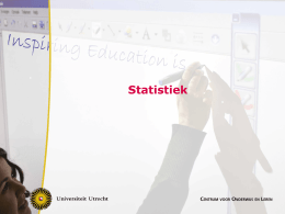 Statistiek - Platform Wiskunde Nederland