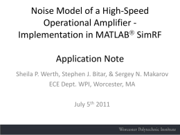 Noise Model of a High-Speed Operational Amplifier