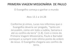 Primeira Viagem Missionária de Paulo