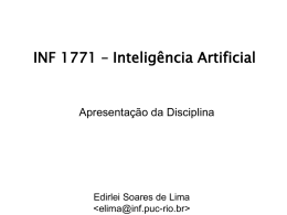 Inteligência Artificial - Apresentação da Disciplina