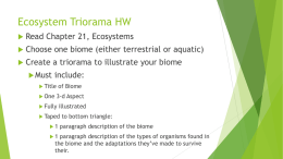 Ecosystem Triorama HW