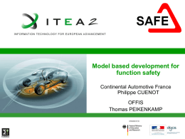 Model based development for functional safety
