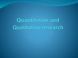 quantitative and qualitative research